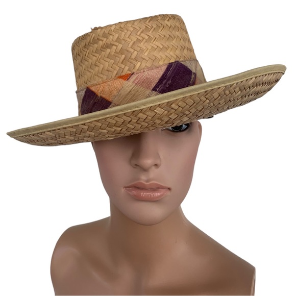 Vintage Hats Lot 2 Straw Hats Cowboy Country Western - Picture 3 of 10